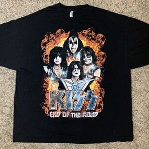 KISS End of the Road World Tour Shirt Mens 3XL Black 2019 Final Tour Las Vegas